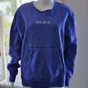 Nike Just Do It Heavyweight Hoodie (Altered – Cut Neckline) Violet Medium